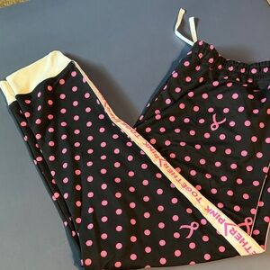 LuLaRoe Black Joggers with Pink Polka Dots
